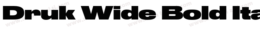 Druk Wide Bold Itali字体转换